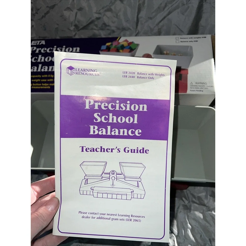 ETA Precision School Balance with Weights W/ Box Paperwork 410B Works Tested Fun